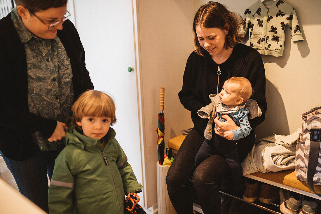 Family with children at home