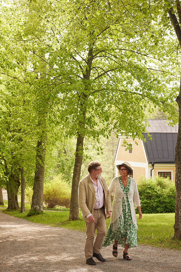 Couple walking together