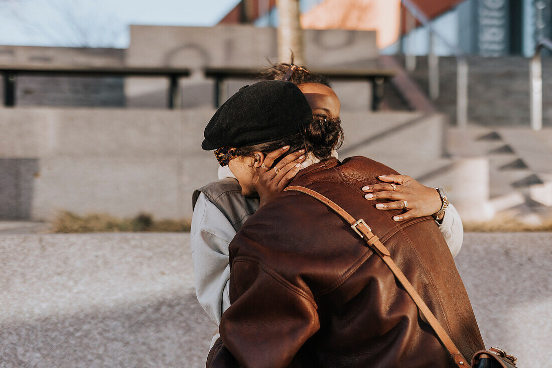 Young couple hugging