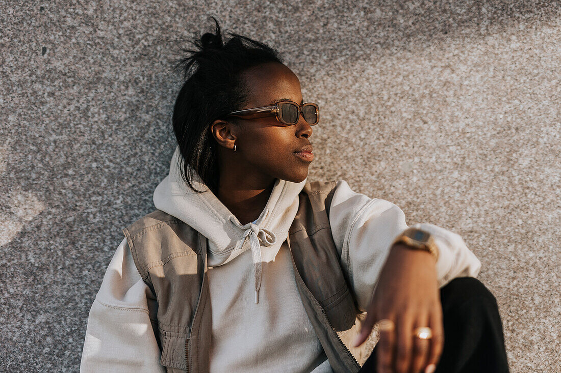 Young woman looking away