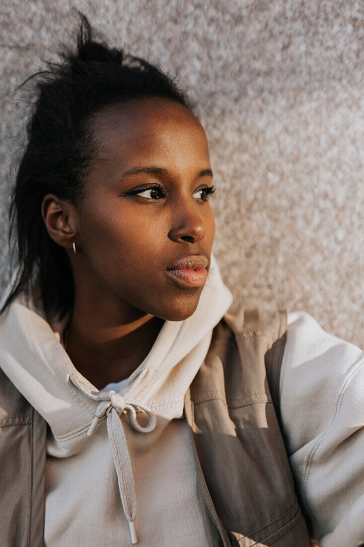 Young woman looking away