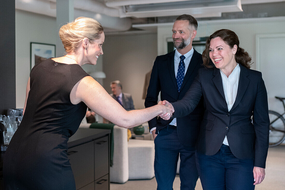 Businesswomen having handshake