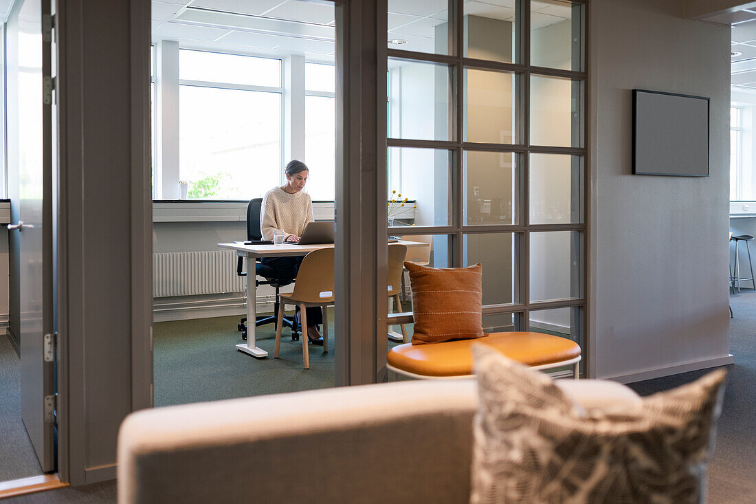 Woman working from home