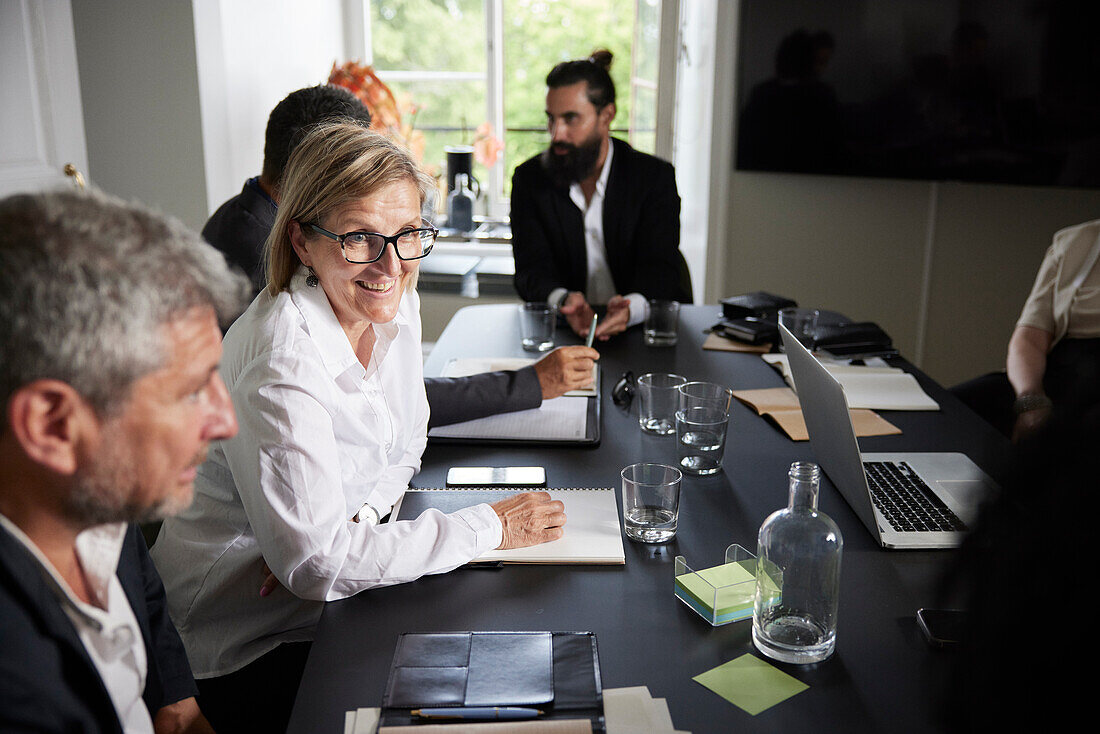 Businesswoman at business meeting