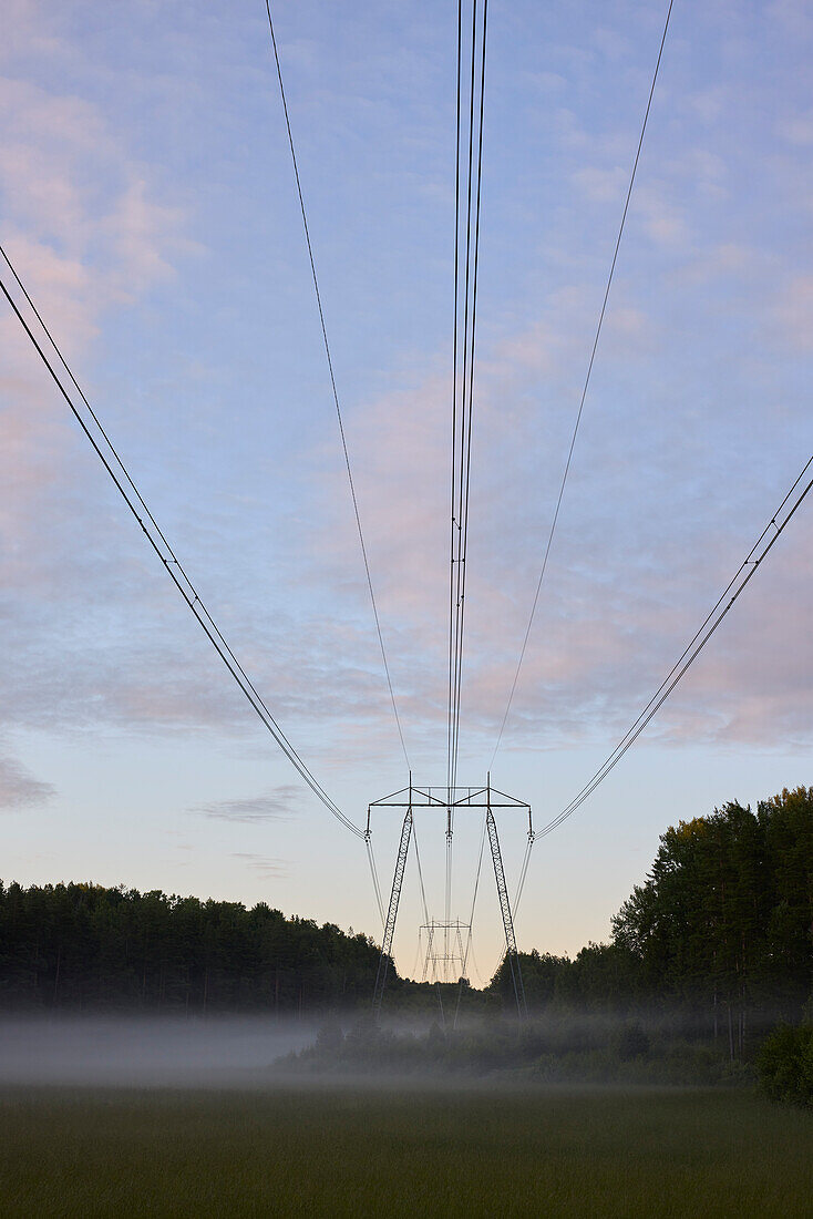 View of electricity pylon
