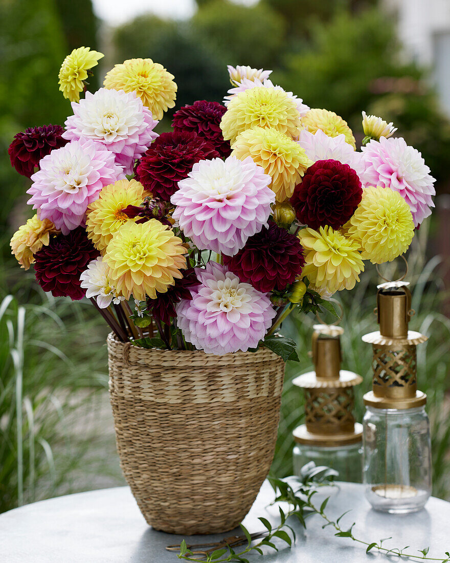 Decorative Dahlia bouquet