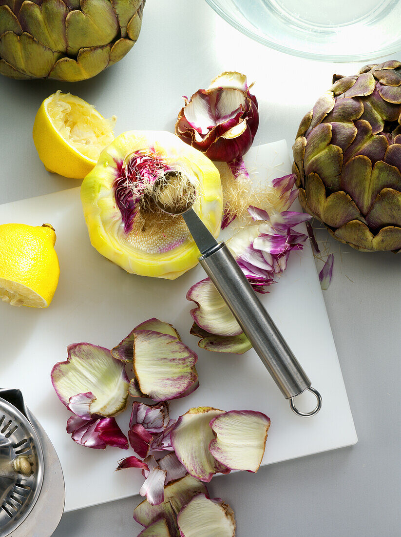 Prepare artichokes