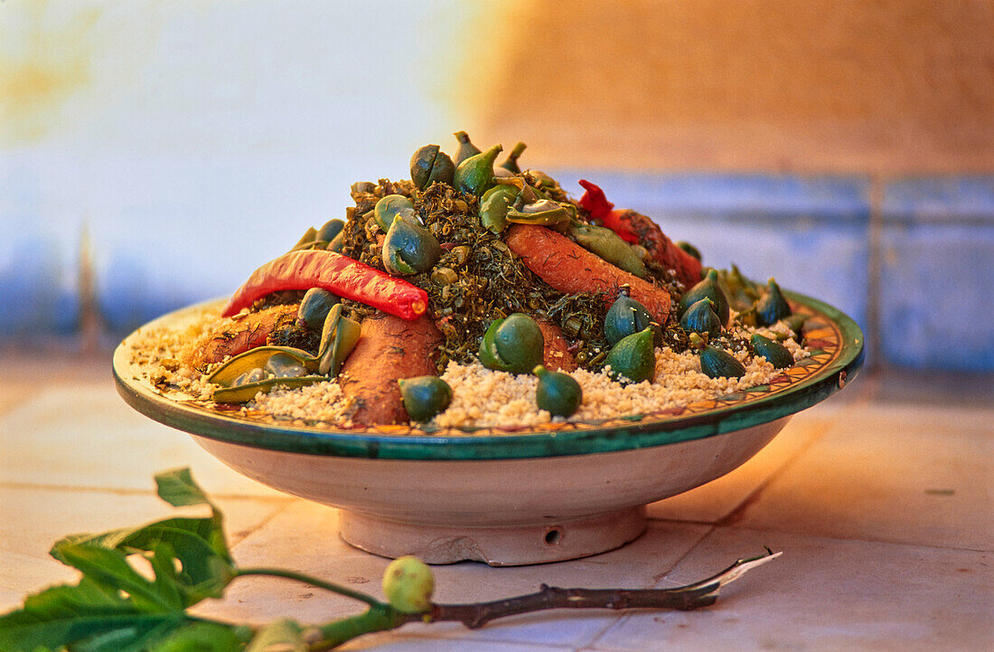 Gemüse-Tajine mit Couscous