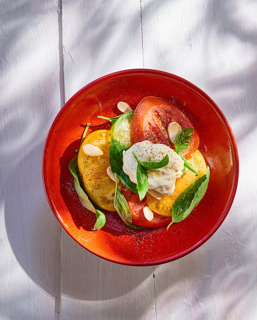 Bunter Tomatensalat mit Mozzarella