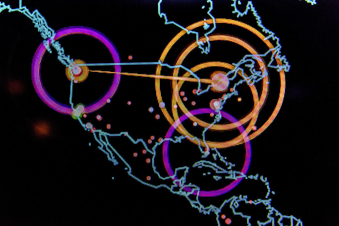 Map showing cyber attack locations in North America