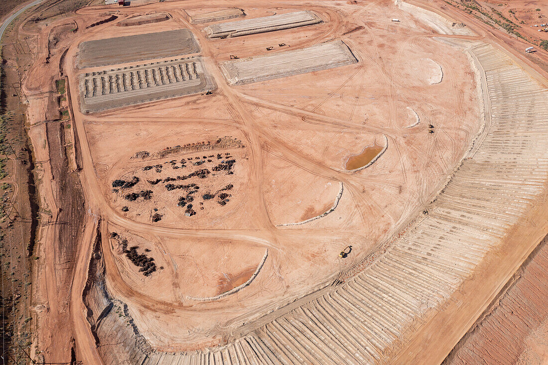 Uranium mill cleanup, Utah, USA, aerial photograph
