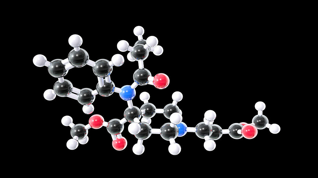 Remifentanil, molecular model