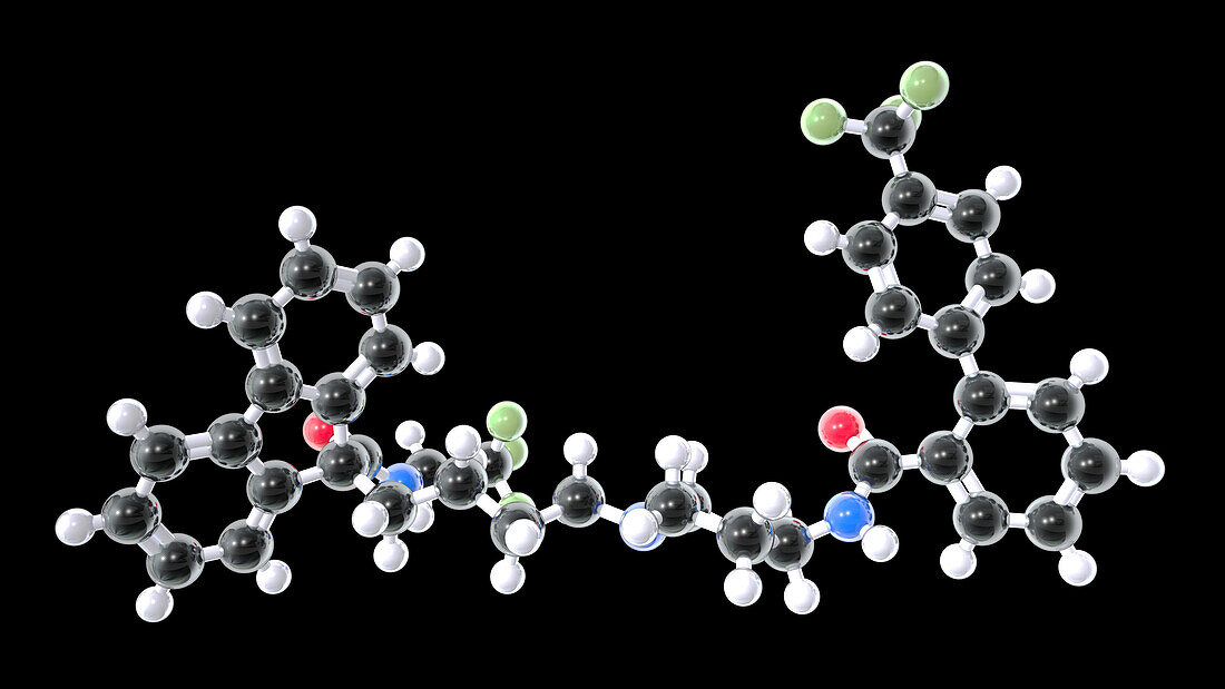 Lomitapide drug, molecular model