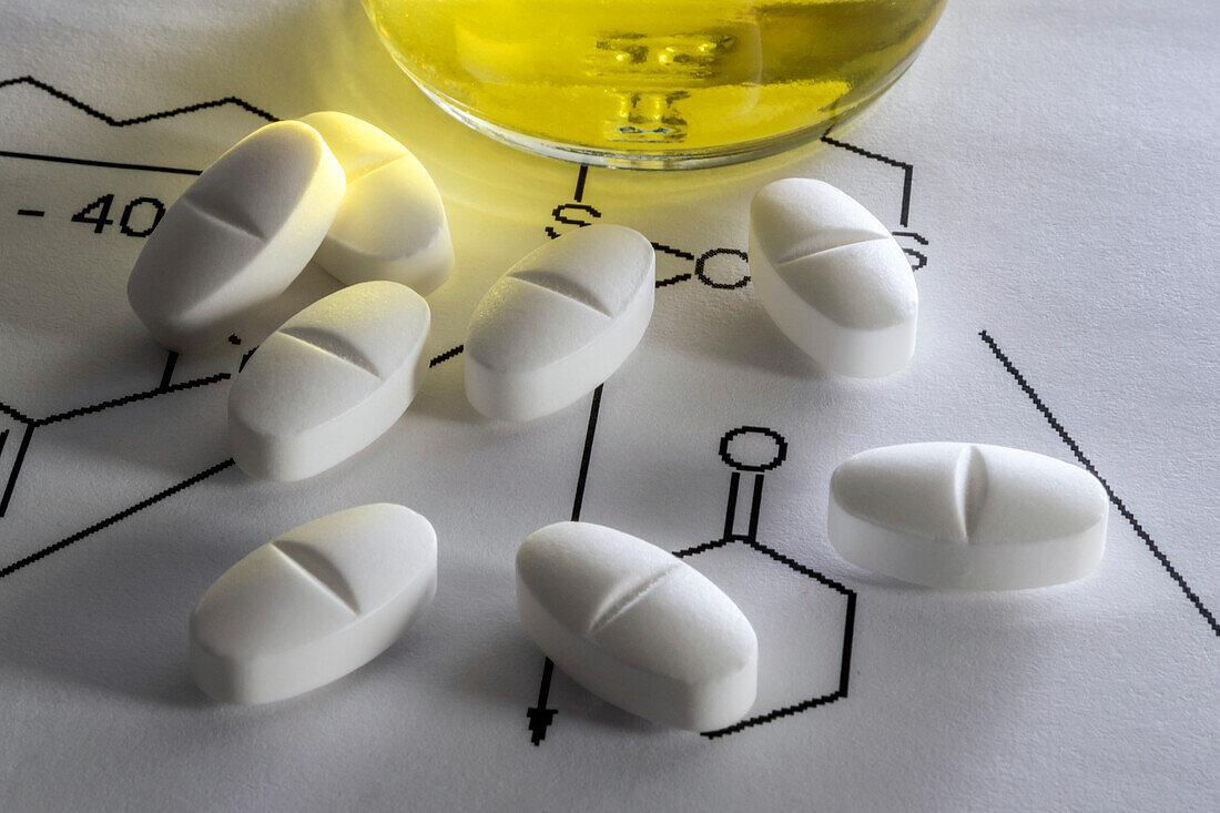 White capsules, conceptual image