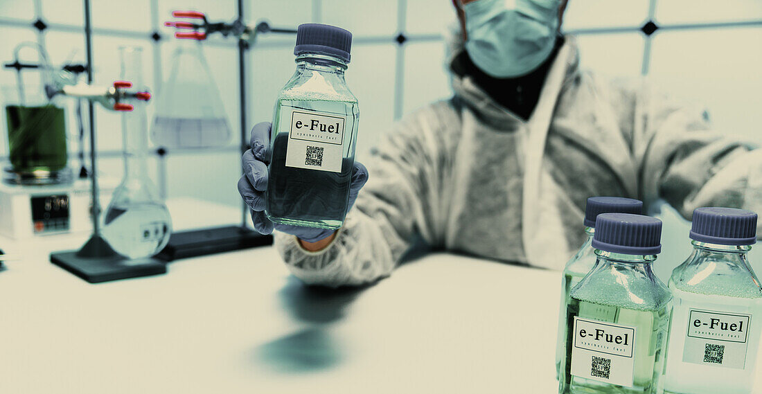 E-fuel research, conceptual image