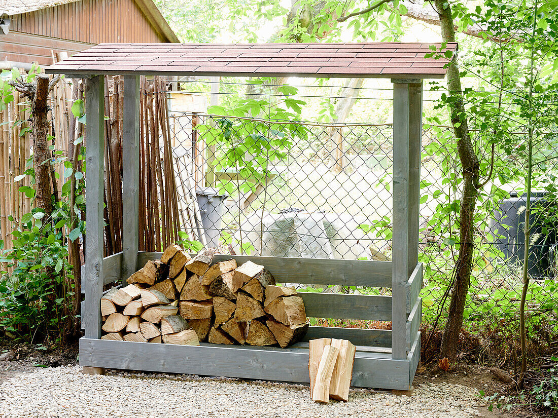 DIY firewood storage