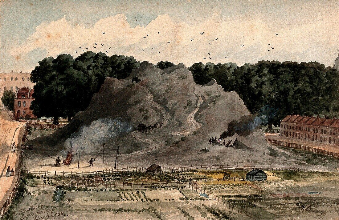Great Dust Heap, London, 19th century illustration