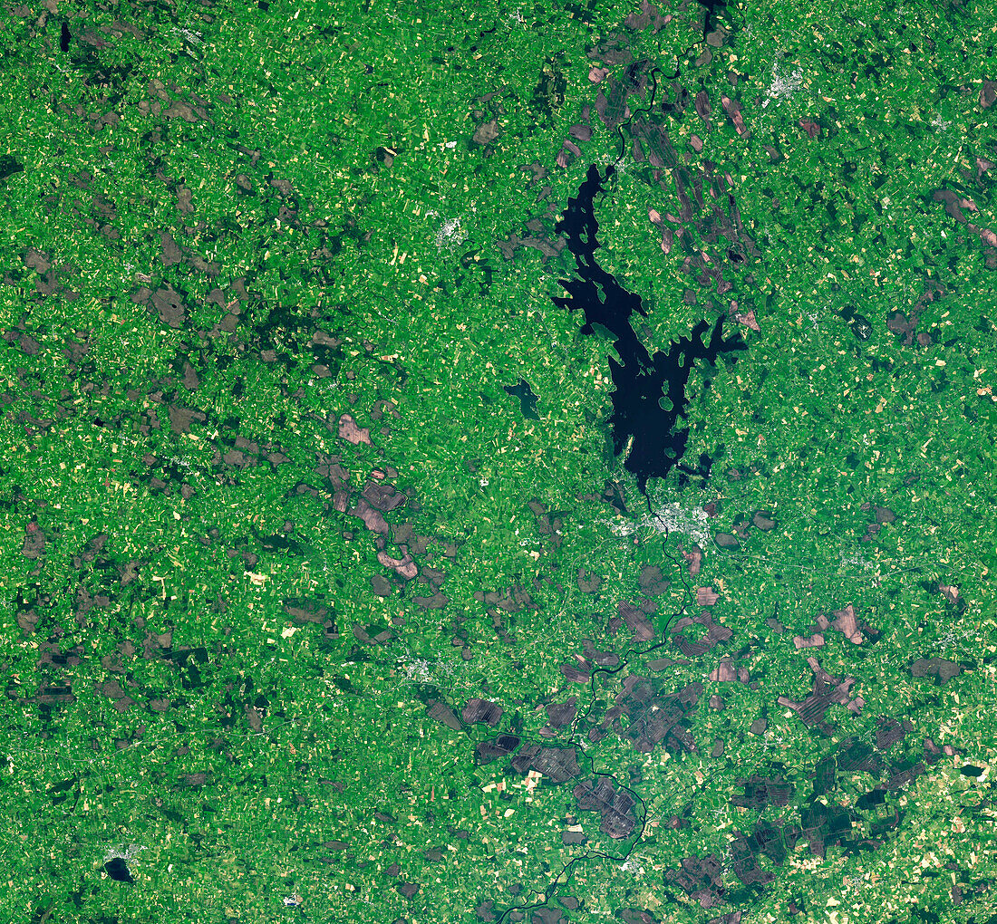 Peatlands in Ireland, satellite image