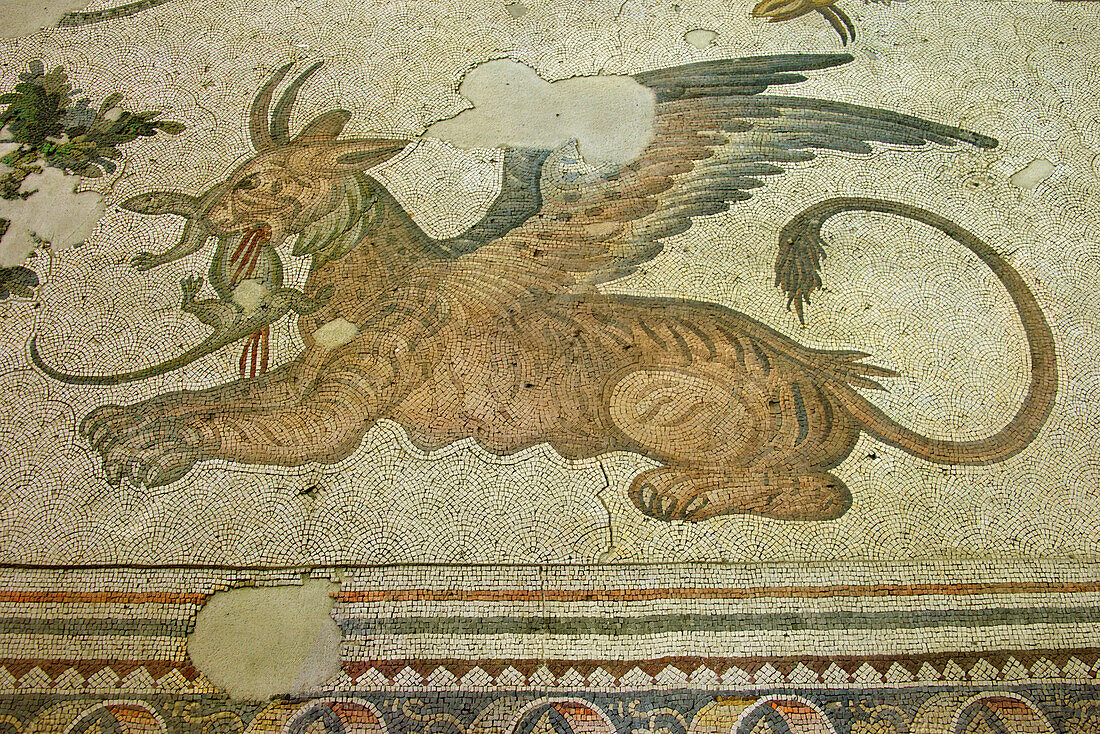 Griffin attacks a Lizard mozaic, Istanbul