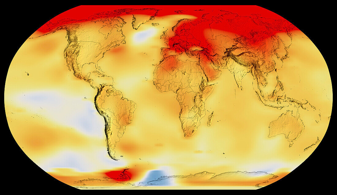 Global temperature anomalies, 2018-2022