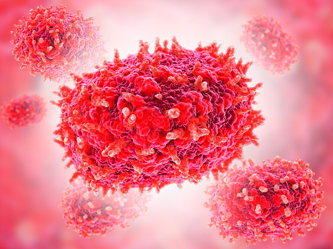 Mpox virus particles, illustration