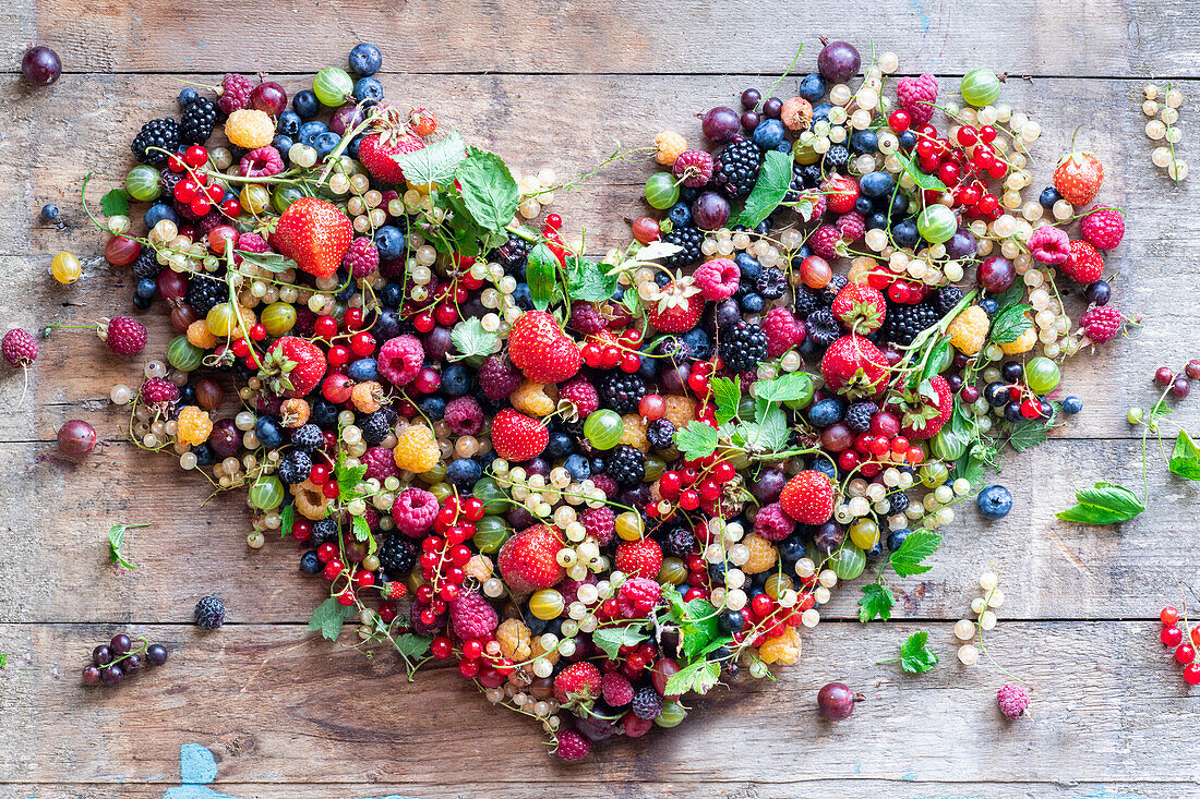 Berries shaped as heart