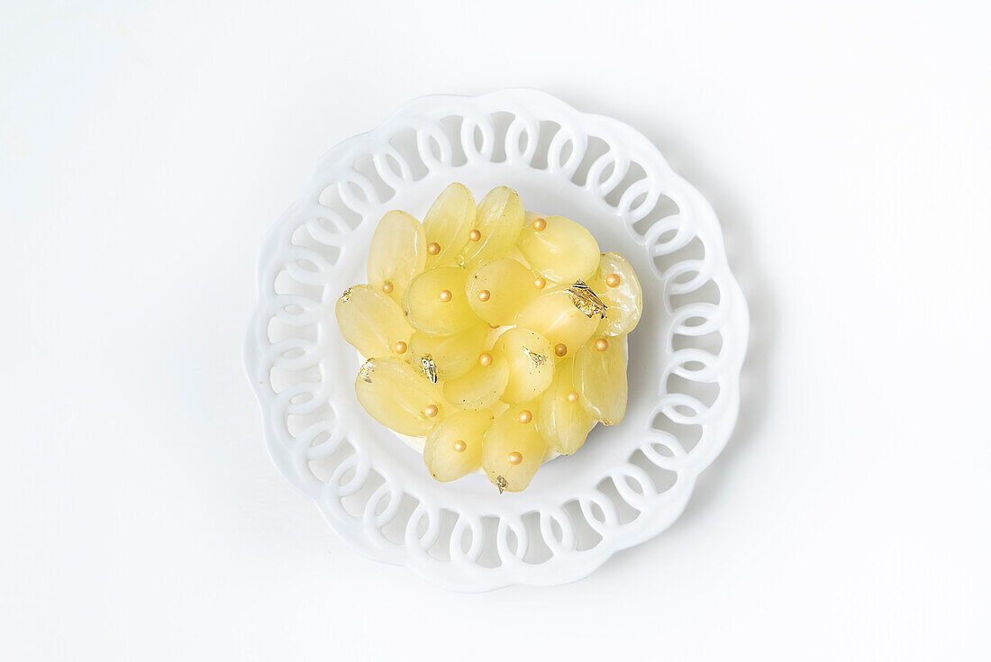 Mini-Käsekuchen mit Ricotta und weißen Trauben