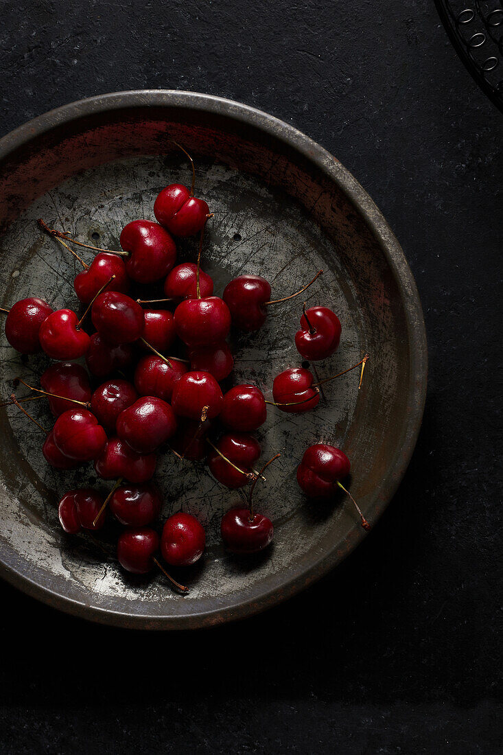 Frische rote Kirschen