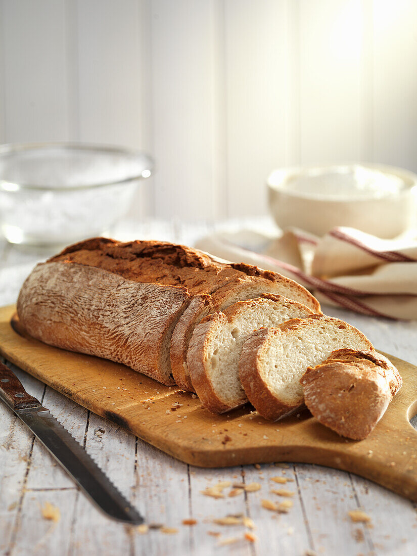 Weißbrot mit rustikaler Kruste