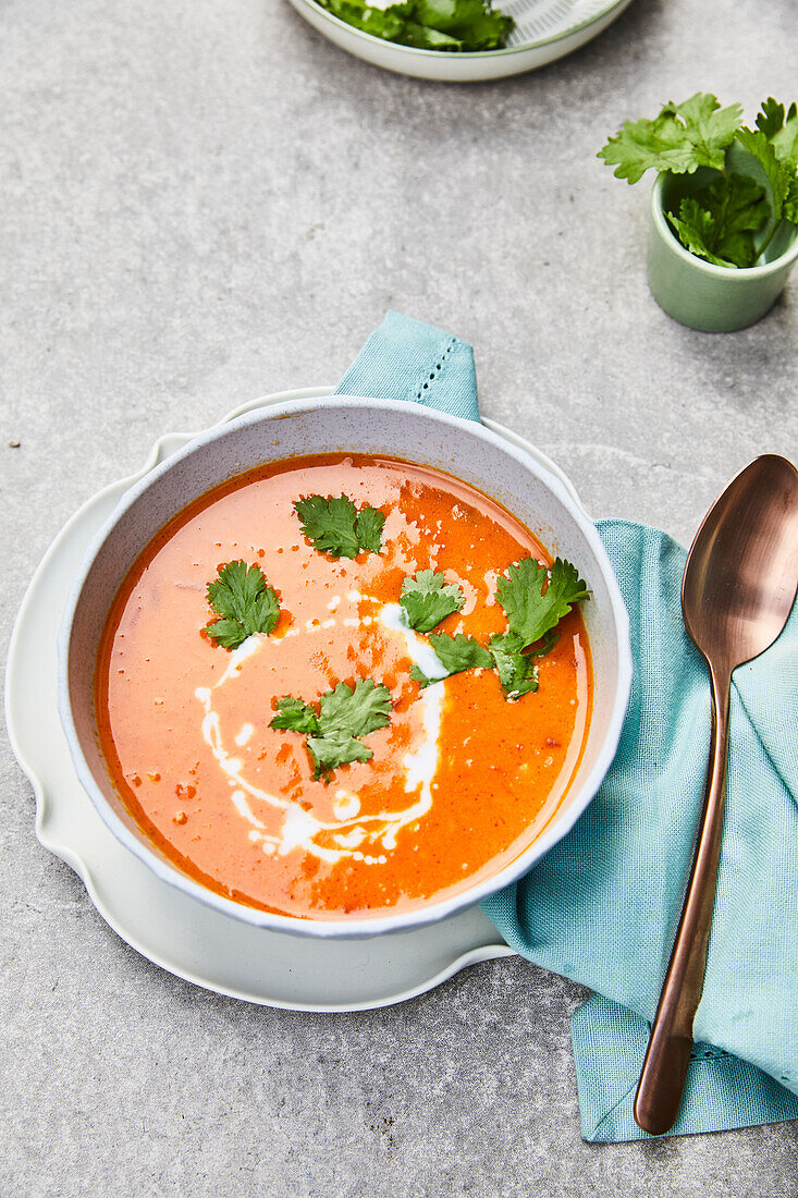 Linsen-Tomaten-Suppe