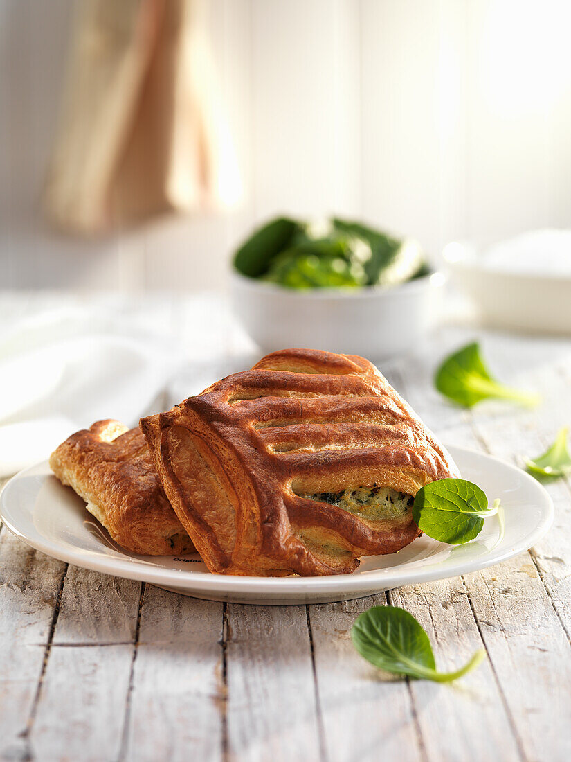 Spinach filled pastries