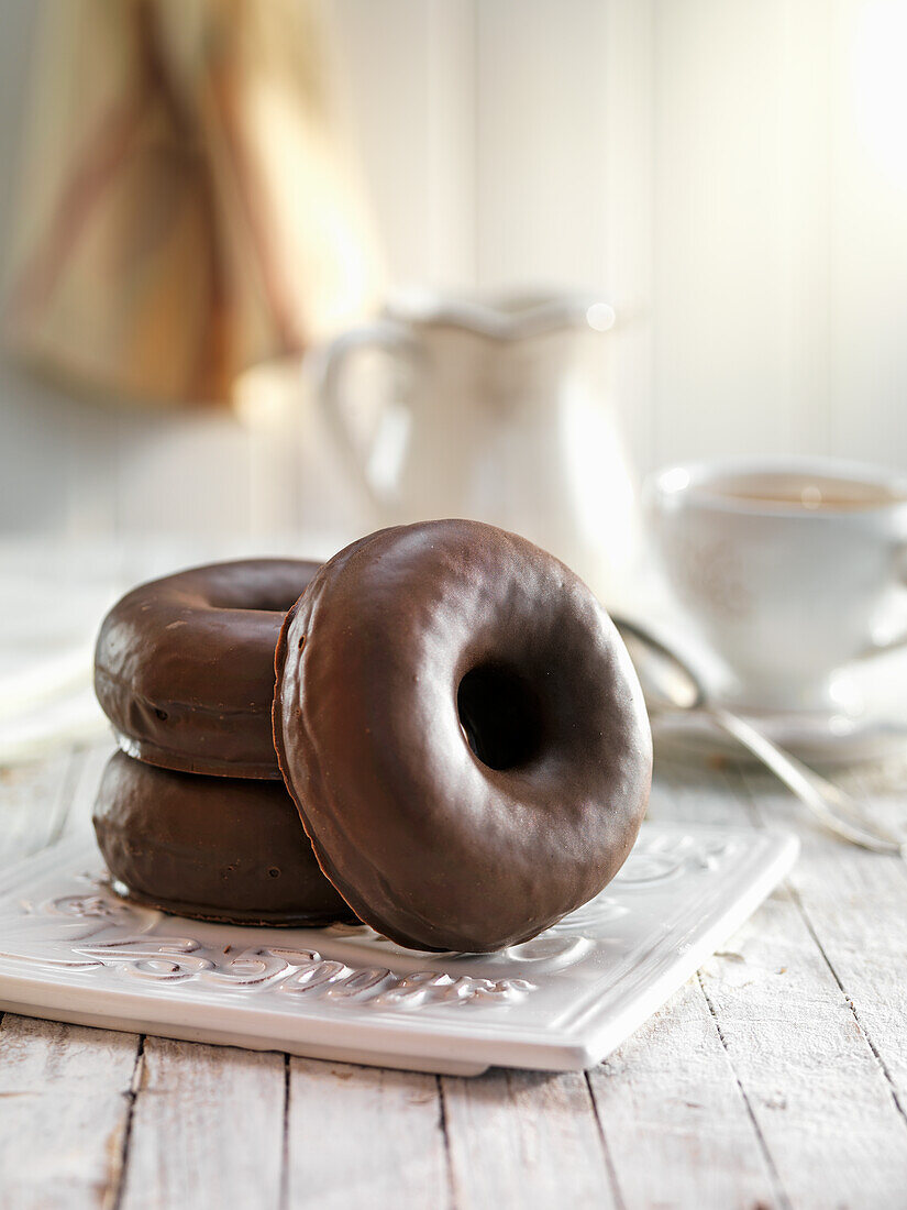 Chocolate covered doughnuts