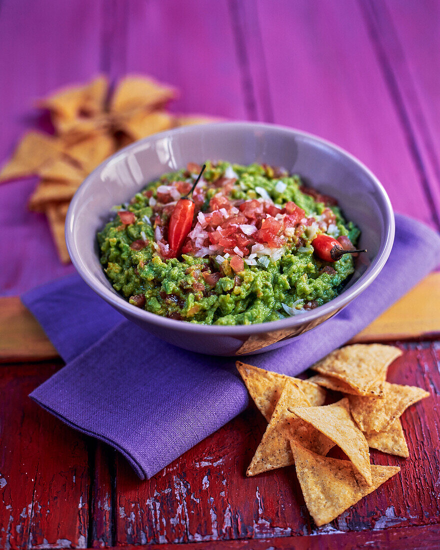 Guacamole with Serrano chilies