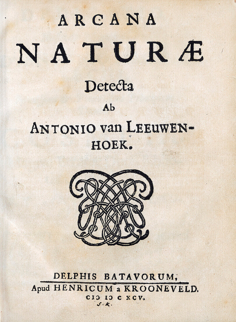 Title page of Leeuwenhoek's Arcana naturae detecta