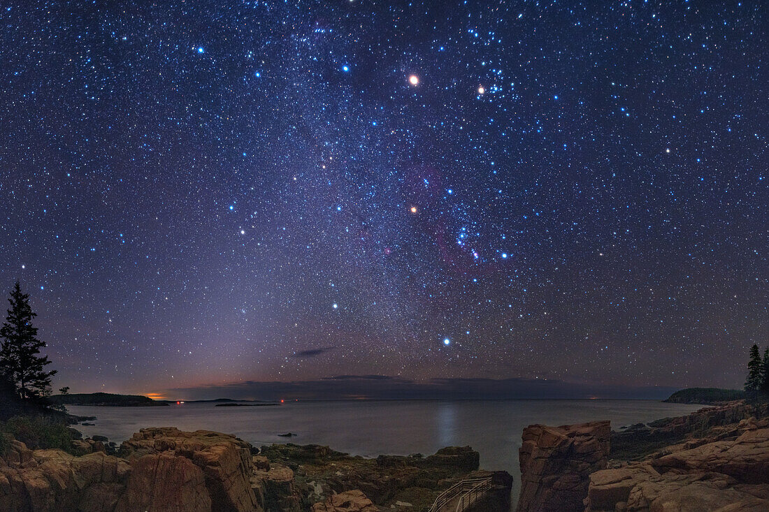 Night sky over Acadia National Park, Maine, USA