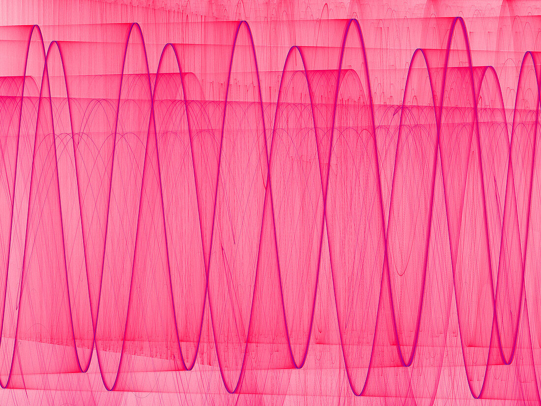3D sine waves, illustration