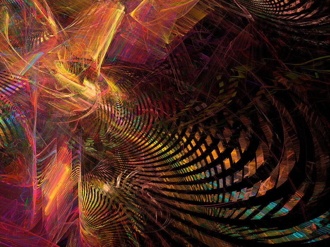 Chaotic fractal, illustration