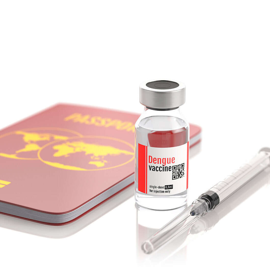 Dengue vaccine for travel, illustration
