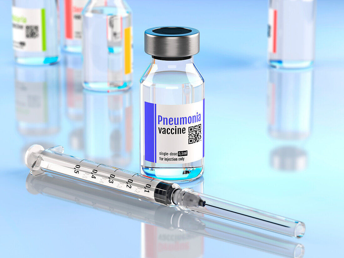 Pneumonia vaccine, illustration