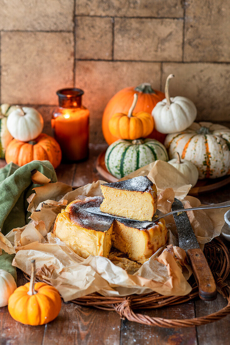 Burnt pumpkin cheesecake