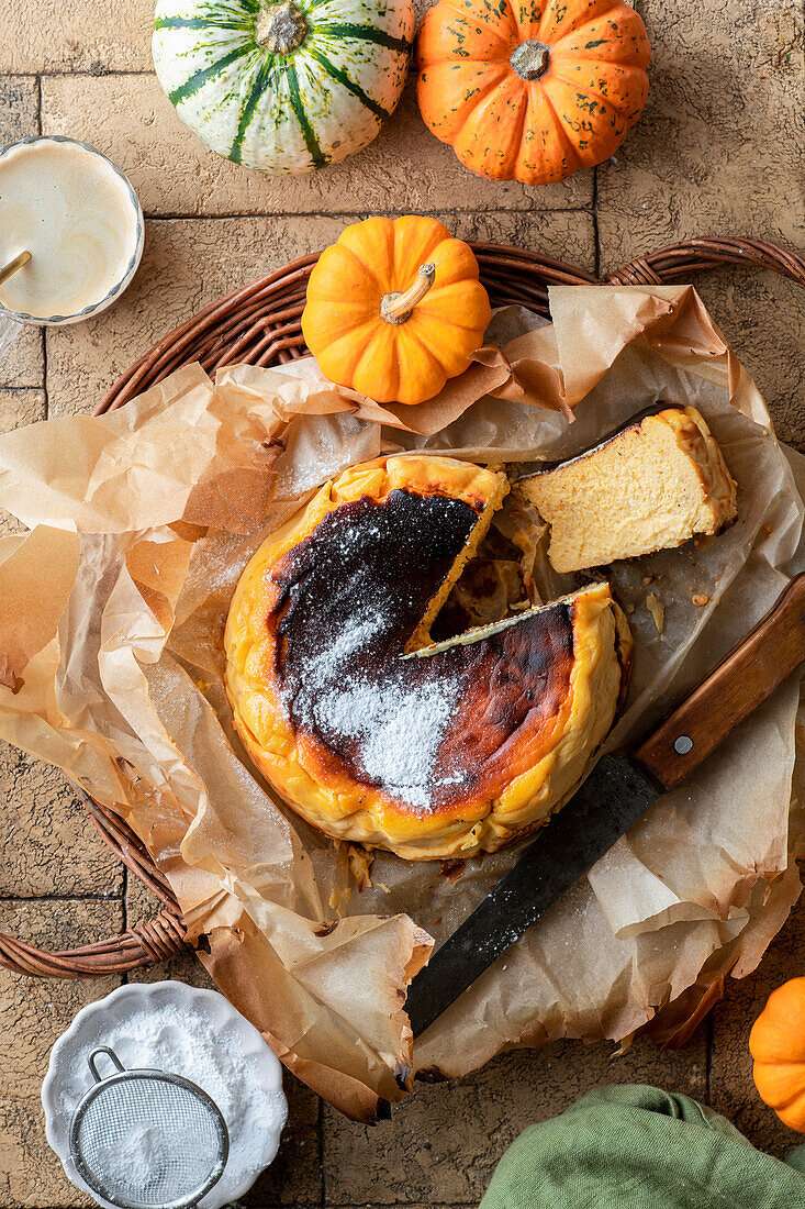 Burnt pumpkin cheesecake