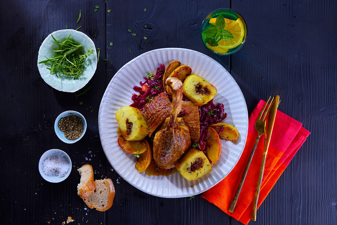 Gänsebraten mit Rotkohl