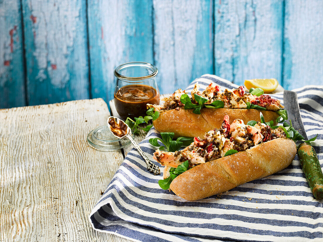 Lobster Rolls with Laverbread (seaweed, Wales)