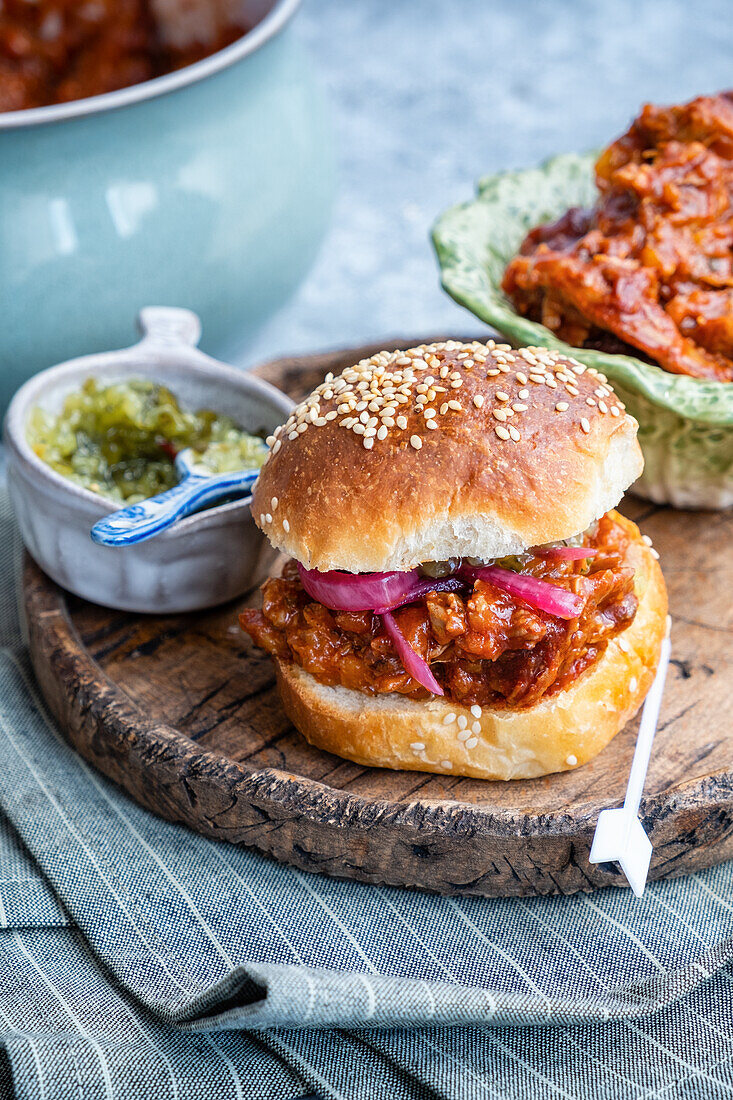 Pulled Pork Burger aus der Heißluftfritteuse