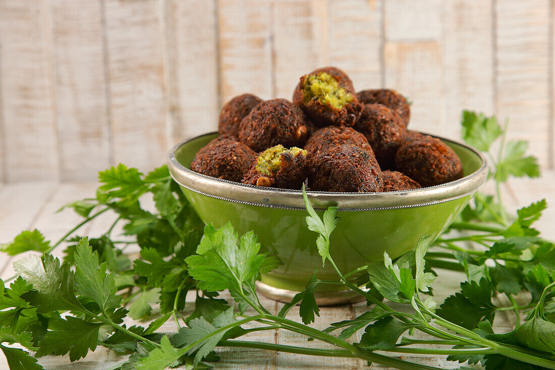 Falafel with coriander