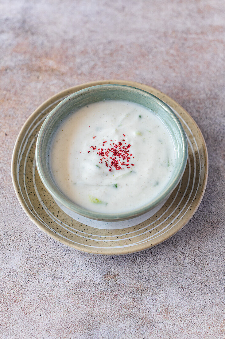 Mast-o-khiar (yogurt with cucumber and herbs, Persia)