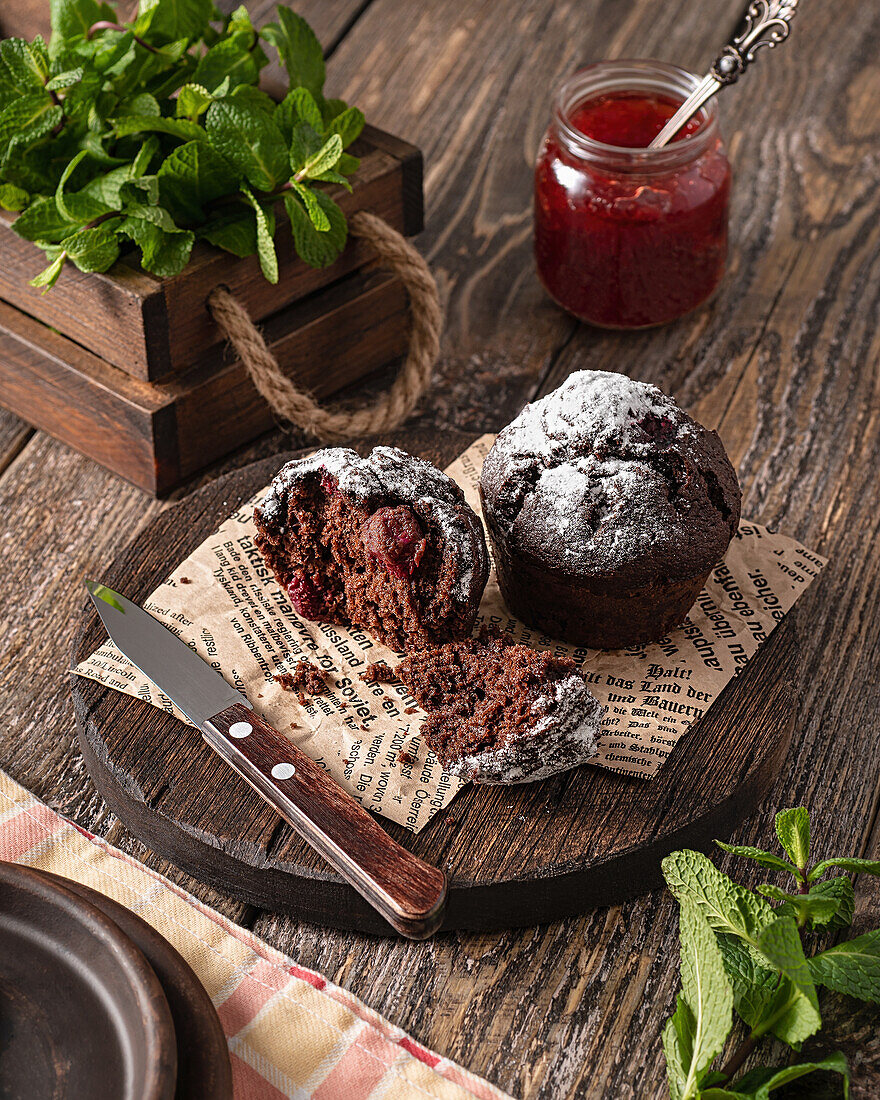 Schokoladen-Kirsch-Muffins