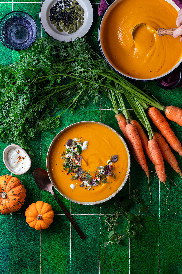 Pumpkin carrot soup