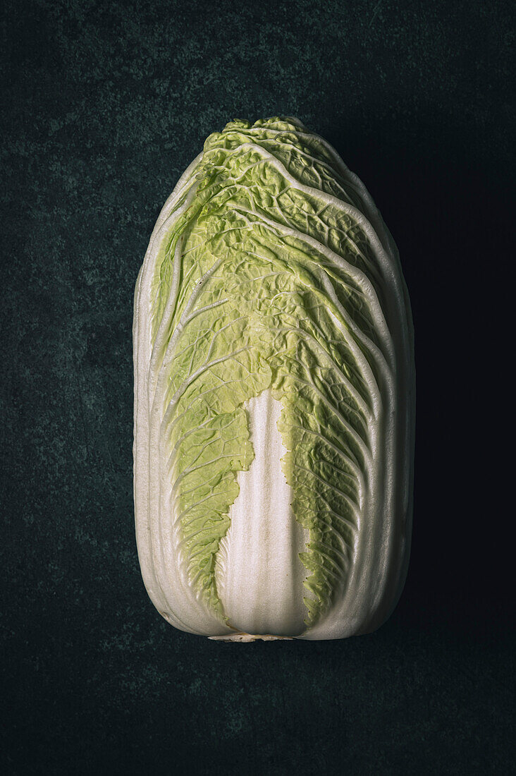 Napa cabbage on a dark base
