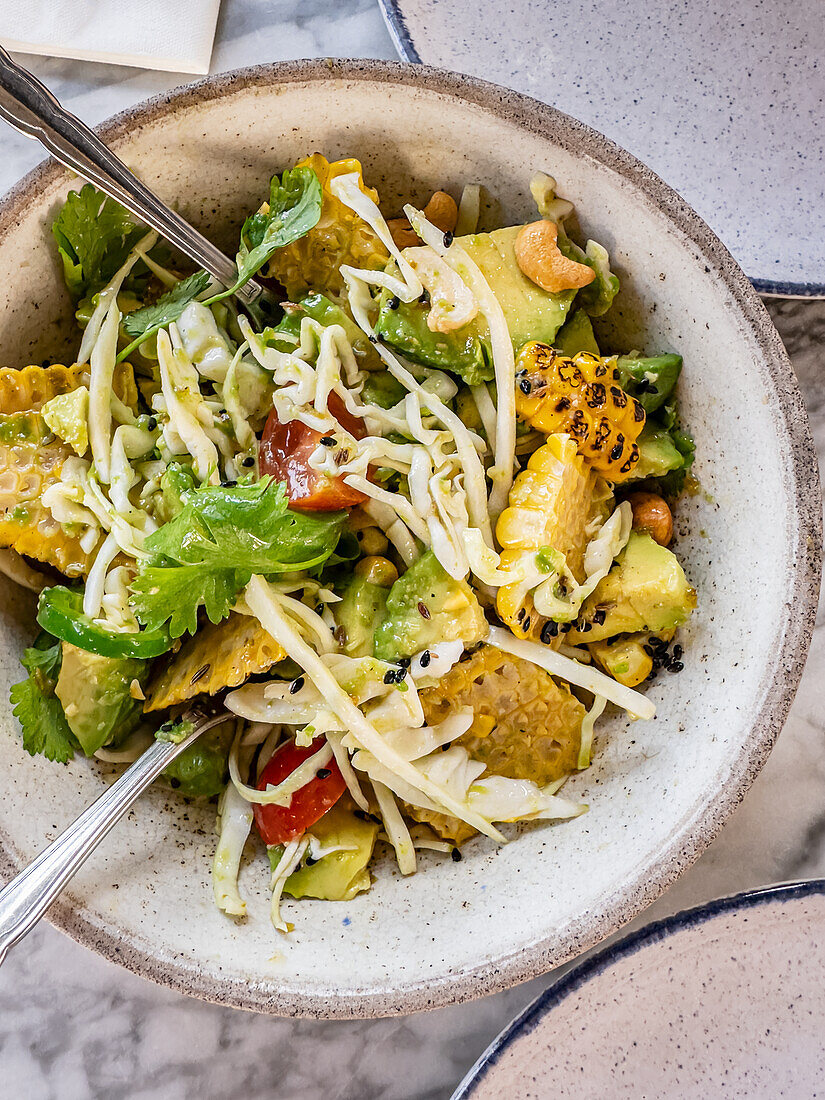 Grilled corn salad